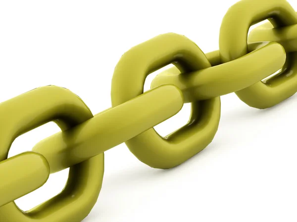 Chain concept rendered on white background — Stock Photo, Image