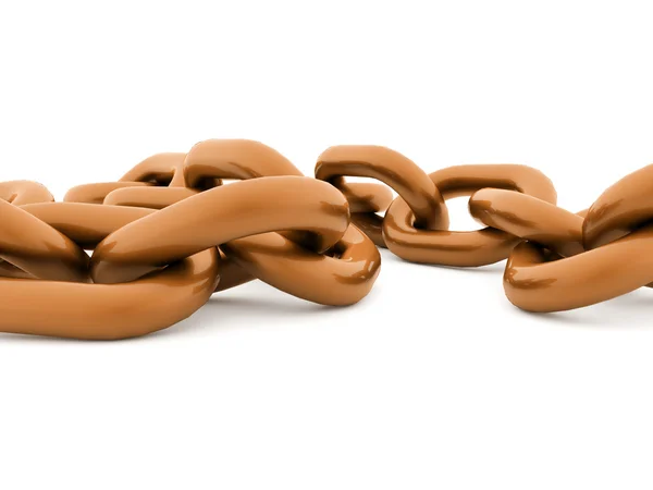 Chain concept rendered on white background — Stock Photo, Image