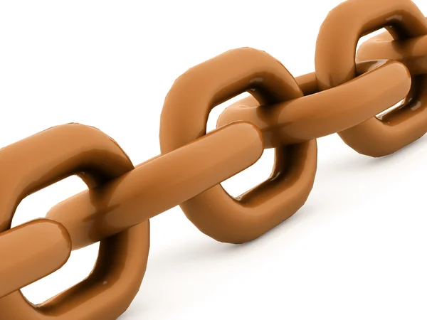 Chain concept rendered on white background — Stock Photo, Image