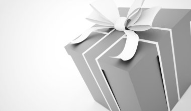 Noel hediyesi işlenmiş kurdele ile