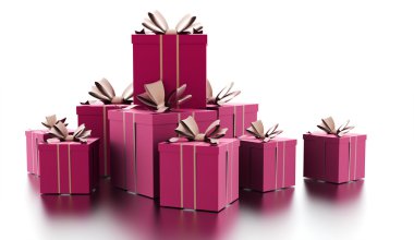 Noel hediyesi işlenmiş kurdele ile