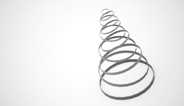 Noel ağacı beyaz arka plan üzerinde işlenen