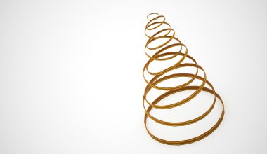 Noel ağacı beyaz arka plan üzerinde işlenen