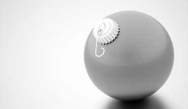 Beyaz arka plan üzerinde işlenen Noel kabarcıklar