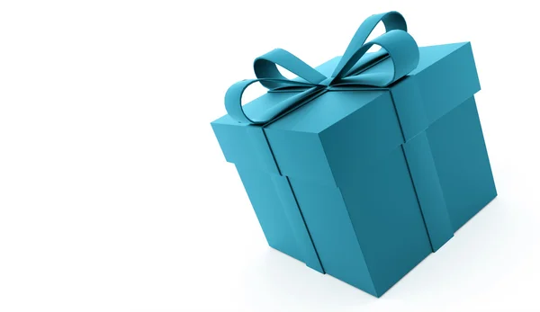 Christmas present with ribbon rendered — Stock Photo, Image