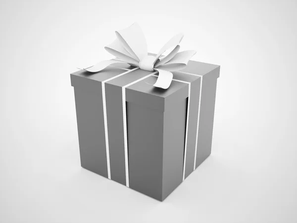 Christmas present with ribbon rendered — Stock Photo, Image