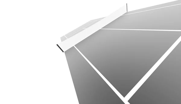 Tenisový kurt vykreslen izolované na bílém pozadí — Stock fotografie