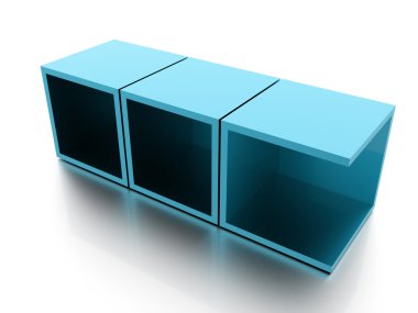 Soyut küpleri arka plan render