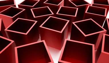 Soyut küpleri arka plan render