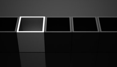 3D küp işlenen iş kavramı arka plan