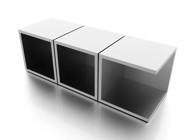 Fondo de cubos abstractos renderizados — Foto de Stock