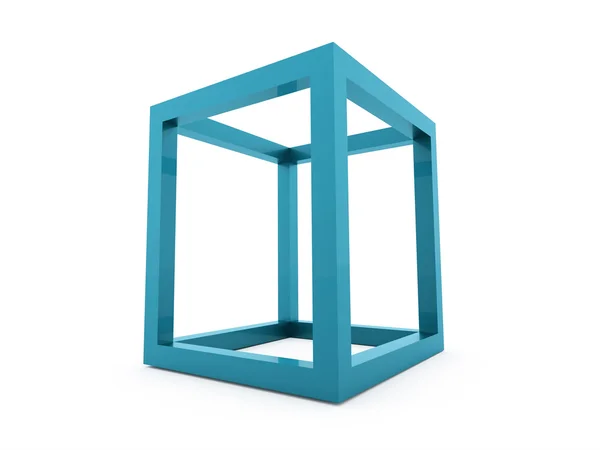 3D cube logo design icon — Stock Photo, Image