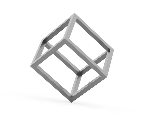 Icono de diseño de logotipo de cubo 3D — 图库照片