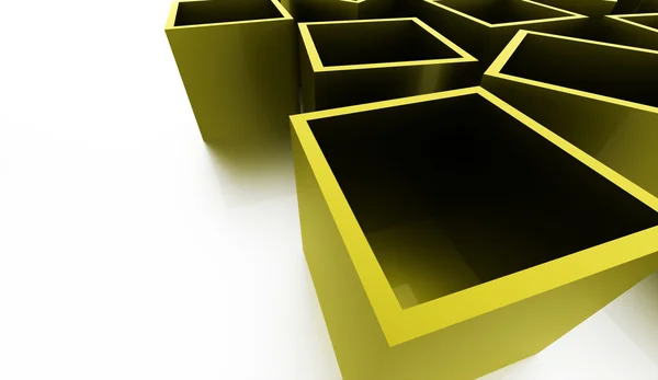 Cubi astratti sfondo renderizzato — Foto Stock