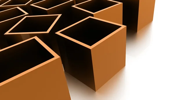 Abstract cubes background rendered — Stock Photo, Image