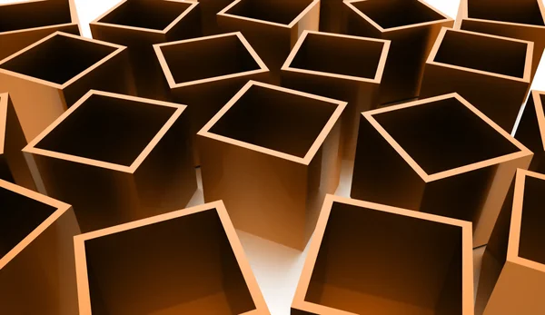 Abstract cubes background rendered — Stock Photo, Image