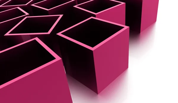 Cubos abstratos fundo renderizado — Fotografia de Stock