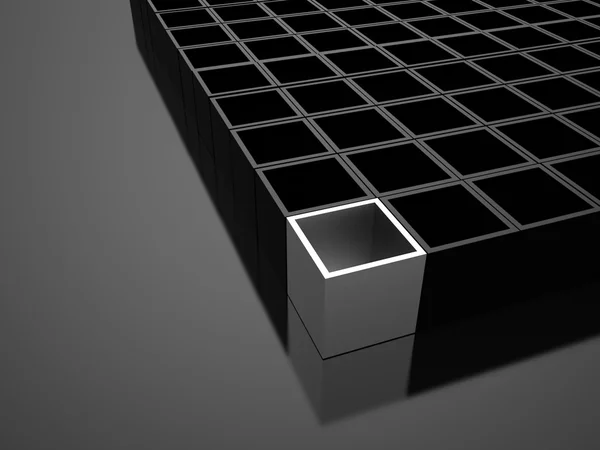 3D Cubi concetto di business di sfondo renderizzato — Foto Stock