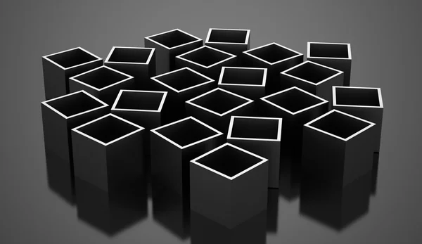 Отображена бизнес-концепция 3D-кубов — стоковое фото