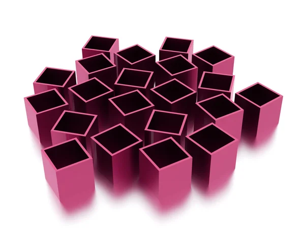 Fondo de cubos abstractos renderizados — Foto de Stock