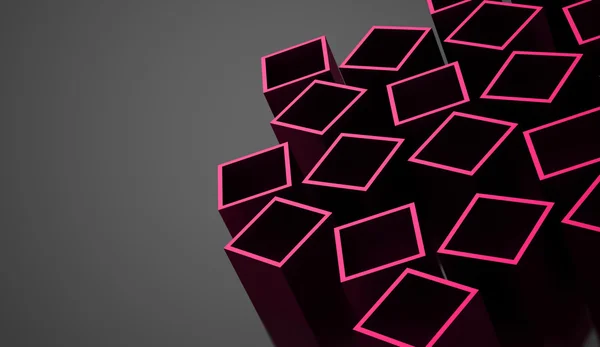 Cubes abstraits fond rendu — Photo