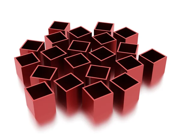 Cubos abstratos fundo renderizado — Fotografia de Stock