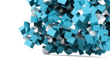 Soyut geometrik arka plan render cubes