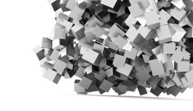 Soyut geometrik arka plan render cubes