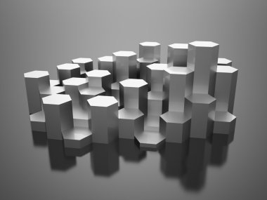 Altıgen Gümüş arka plan doku  