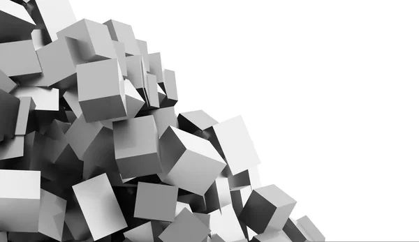 Cubos geométricos abstratos fundo renderizado — Fotografia de Stock