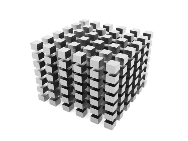 Abstract cubes background rendered on white background — Stock Photo, Image