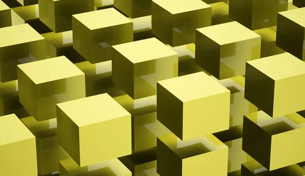 Abstract cubes background rendered on white background — Stock Photo, Image