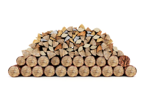 Fire wood isolated — Stock Photo, Image