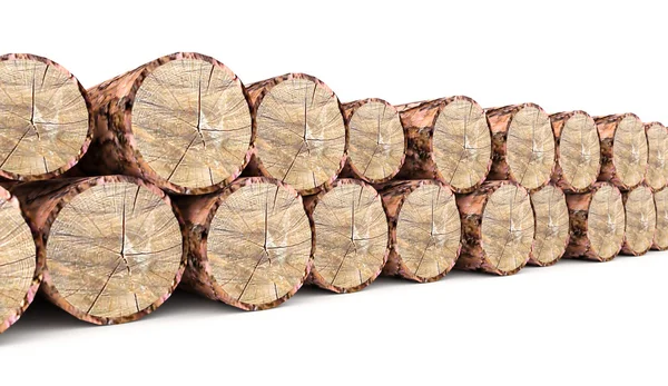 Vuur hout geïsoleerd — Stockfoto