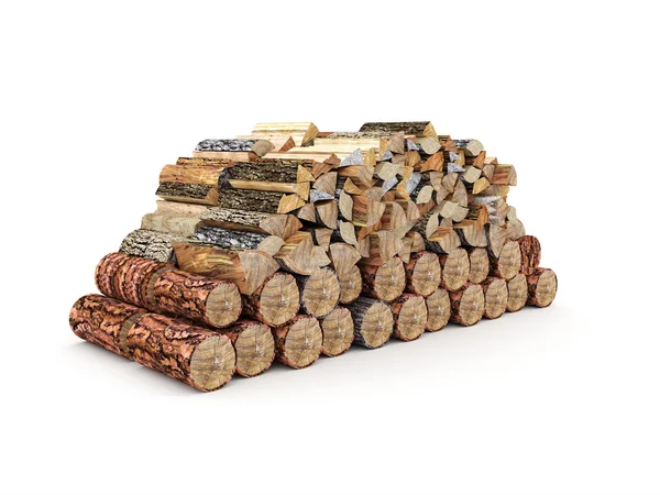 Fire wood isolated — Stock Photo, Image