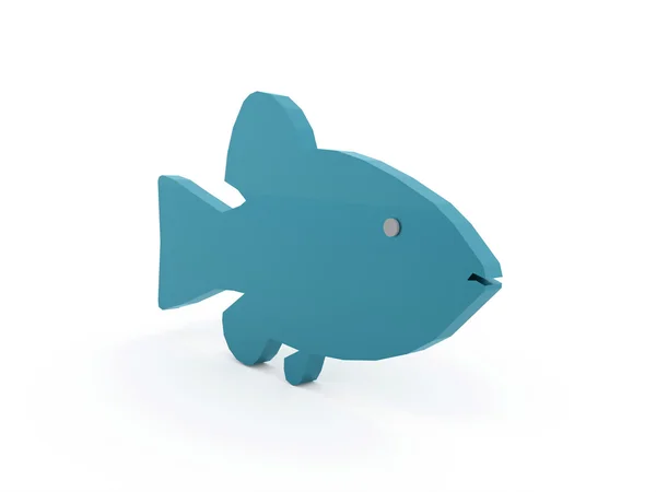 Синя абстрактна риба візуалізована — стокове фото