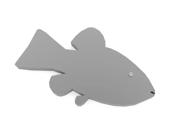 Stříbrná ryba abstraktní vykreslení — Stock fotografie