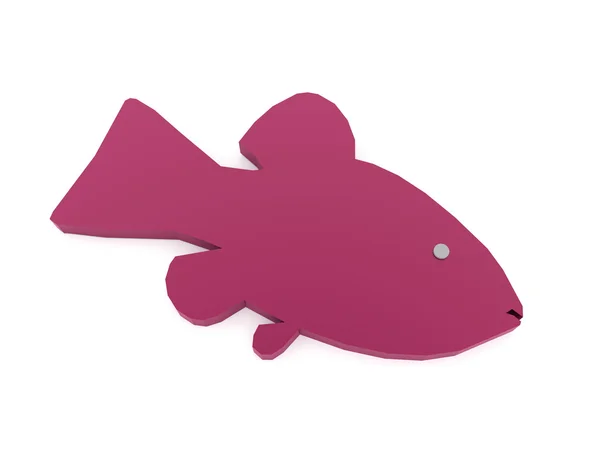 Рожева абстрактна риба візуалізована — стокове фото