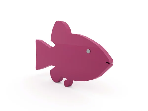 Рожева абстрактна риба візуалізована — стокове фото