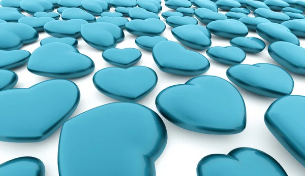 A blue heart rendered — Stock Photo, Image