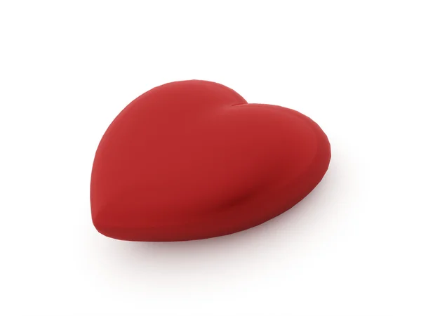 A red heart isolated on white — Stock Photo, Image