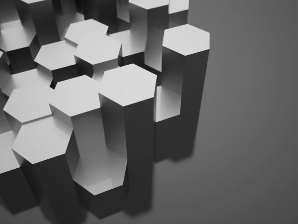 Textura de fundo hexagonal prata — Fotografia de Stock