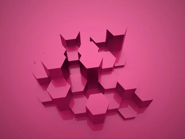 Pink hexagonal background texture — Stock Photo, Image