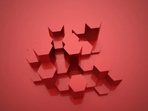 Червона шестикутна текстура тла — стокове фото