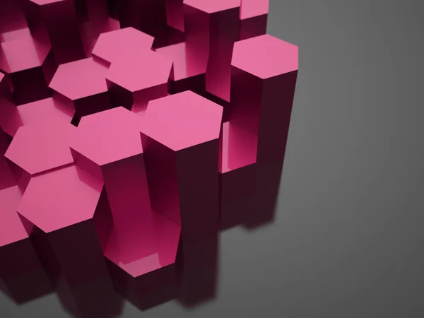Textura de fundo hexagonal rosa — Fotografia de Stock