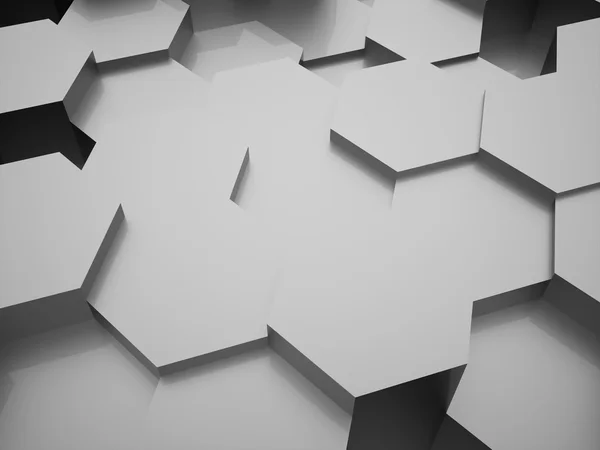 Fondo de negocio hexagonal abstracto renderizado —  Fotos de Stock