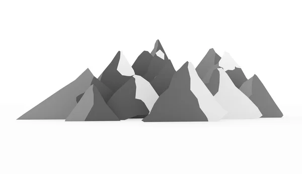 Abstracto de montaña sobre fondo blanco —  Fotos de Stock
