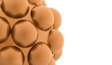 Turuncu soyut küreler arka plan