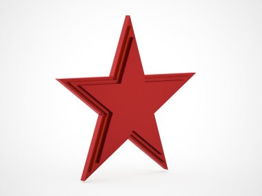 Yıldız izole üzerinde beyaz arka plan render