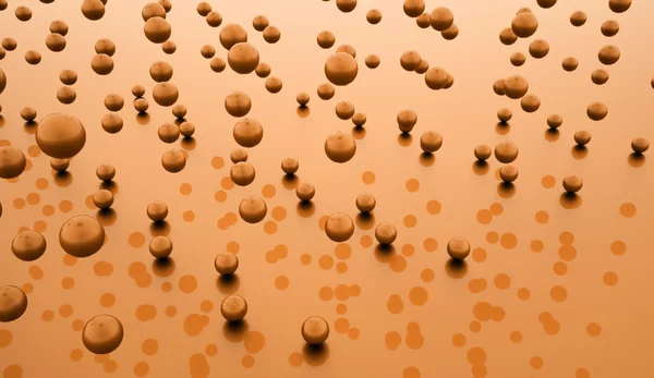 オレンジ色の抽象的な球の背景 — ストック写真